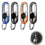 4 PCS Mousqueton Porte Clé Voiture avec Alliage de Zinc, Double Anneau, Porte Clef Solide et Léger pour Homme et Femme, Noir Ble