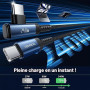 toocki Cable USB-C 240W 3M, Charge Rapide, Câble Type-C Coudé, Nylon, Bleu | PD3.1 Recharge rapide, 480Mbps, Angle Droit, Tressé