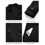 Tuopuda Manteau Femme Double Boutonnage Mi-long Effet Laine | Col Revers Polyvalent, Coupe épurée, Poches Latérales, Manche à Bo