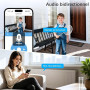 4K Camera Surveillance WiFi Exterieure sans Fil,4 Cam-Kit avec Home Station/Double Objectif/Camera Solaire,360° PTZ Sécurité à D
