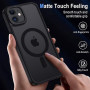 XTCASE Coque pour iPhone 12 / 12 Pro Compatible avec MagSafe, Noir | Magnétique, Recharge sans fil, Mat Translucide Case, PC Dur