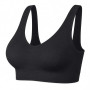 Soutiens-Gorge de Sport sans Armature - Taille L Noir Débardeur Brassière | Matière extensible, douce au toucher et agréable à p