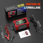 Chargeur Batterie Voitures 10A 12V pour LiFePO4 AGM Gel Wet SLA | Chargeur de Batterie Moto Auto Intelligent avec Fonction de Ré