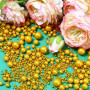Perles Dorées 130 g - Décorations Alimentaires Pâtisserie - Décors Sucrés Comestibles - Boules Sprinkles - Pour Desserts, Gâteau