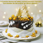 Perles Dorées 130 g - Décorations Alimentaires Pâtisserie - Décors Sucrés Comestibles - Boules Sprinkles - Pour Desserts, Gâteau
