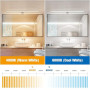 NIORSUN Lampe Miroir Salle de Bain LED 15W 60cm Double Température de Couleur 4000K 6000K, 1500LM Indice D'étanchéité IP44 Appli