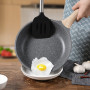 ZUOFENG Poêle à Frire Antiadhésive 20CM + 24CM + 28CM, Casseroles en Pierre, Revêtement de Granit, Poêle à Omelette Casseroles à