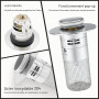 2PCS Bouchon de lavabo INOX de Bain Pop Up Universel, Bouchon Évier Salle de Bain avec Filtre Lavabo Salle de Bain, Bouchon Lava