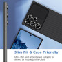 imluckies [3+2 Paillettes Protection Camera Objectif pour Samsung Galaxy S24 Ultra, HD Verre Trempé Anti-Rayures & Bling Anneau 