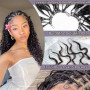 Burmese Curly Feather Crochet Human Hair Extension Unprocessed Cheveu Humain Pre-Separated Knotless For Women 16 Inch 100g