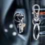 Mousqueton Porte Clef Métal 80 Pièces Anneaux, Attache Porte Clé, Fermoir Mousqueton, Pivotant Keychain, Crochet Porte Clef pour