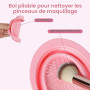 LOPHE Pinceaux Maquillage 51 Pièces, Set Professionnel Complet, Rose | Avec Éponges, Houppettes et Outils Nettoyage, Trousse Ran