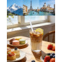 Xyedyaup 100 Pcs Transparente Pailles RéUtilisables 190 Mm × 6 Mm AdaptéEs Pour Les Cocktails Familles Jus Smoothies Thé Lait（Po