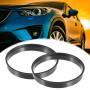 X AUTOHAUX 4pcs Bague De Centrage Jante Noire en Plastique pour Voiture | Plastique, Intérieur 66.6mm, Extérieur 70.1mm, Épaisse