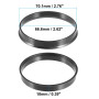 X AUTOHAUX 4pcs Bague De Centrage Jante Noire en Plastique pour Voiture | Plastique, Intérieur 66.6mm, Extérieur 70.1mm, Épaisse