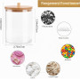 Miiepls Lot de 4 supports de maquillage en acrylique transparent | pour boules de coto, pour les Cotons-tiges et Démaquillants, 