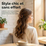 Pince Cheveux Magnétique – Lot 4 Couleurs Anti-Dérapant | 4 pinces cheveux magnétiques 2 en 1 flaches anti-dérapantes, sans trac