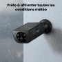 AOQEE 2K 3MP Camera Exterieure sans Fil Solaire 2.4GHz WiFi Étanche IP65 S1 | Camera Surveillance WiFi Exterieure Panneau Solair
