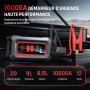Potfilm Booster Batterie Voiture 10000A - 12V Compatible Essence/Diesel | 10L Essence / 9L Diesel, 12 Protections, Lampe 3 Modes