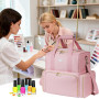 IVODEELA Organiseur de Vernis à Ongles,Sac de Rangement Vernis à Ongle pour 80 Bouteilles 15 ML et Lampe à Ongles,Sac Organisate