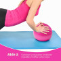 TRIXES Balle Pilates Souple 25cm – PVC Mousse Yoga Rose | Parfait pour exercice, yoga, pilates, stabilité du centre, thérapie ph