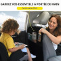 Protege Siege Voiture, 2 Pièces, mit 2 Netztaschen, 60 cm×45 cm | Protection Siege Voiture Enfant, Tissu Oxford, Facile à Nettoy