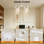 Ketom Plafonnier LED 4 Spots Blanc, Éclairage de Plafond GU10 Moderne | Barre de Spots, Lumiere Plafond Orientable Intérieur pou