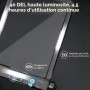 Qivine 3X Loupe de Lecture à Main Libre, Loupe Grossissante avec Lumiere, Col de Cygne Flexible, Légère & Rechargeable Via USB-C