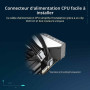 ASUS Prime 750 W Bronze White Edition (certifié 80 Plus Bronze, Alimentation ATX Non modulaire, câble gainé gravé, Double roulem