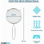 Chef Aid Passoire 18 cm en Acier Inoxydable Tamis Fin avec Poignée Pour Égoutter Pâtes Riz Laver Fruits et Légumes Passoire Cuis