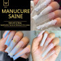 UNA GELLA Capsule Américaine Ongle Carré Extra Long 240 Pièces XXL Full Cover Pré-Buffées pour Gel Sans Courbe C 12 Tailles