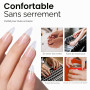 TOMICCA  Solide Colle Faux Ongles - 4 en 1 Adhésif Ultra 15g | Colle Adhésive Super Forte Strass Bijoux Décorations Tube Pratiqu