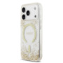 CG MOBILE Guess Coque de protection en résine à paillettes compatible avec MagSafe pour iPhone 17 Pro Max (doré)