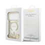 CG MOBILE Guess Coque de protection en résine à paillettes compatible avec MagSafe pour iPhone 17 Pro Max (doré)