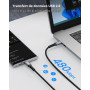 Câble USB C vers USB C 15cm 3 pièces, 65W Cable USB C Charge Rapide Court | Nylon Tressé,pour iPhone 17 16 15 Série,Galaxy S25 S