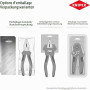 Knipex Pince universelle à forte démultiplication chromée, 02 05 180 | Avec poignées confort 180 mm