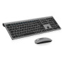 cimetech Ensemble Clavier et Souris sans Fil, Clavier Rechargeable Compacte USB C 2.4G Silent Ultra-Mince de Pleine Taille avec
