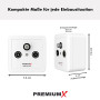 3x PremiumX PX3 Prise d'antenne, prise à 3 voies Prise d'antenne, prise de ligne simple et de dérivation, montage en surface, en