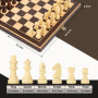 Peradix Jeu d'échecs Echiquier en Bois Magnétiques, Echec avec Double Reines, Échiquier de Voyage Pliables, Jouets et Cadeaux de
