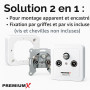 PremiumX PX3 Prise d'antenne - Satellite Prise à 3 Voies Prise d'antenne, Prise de Ligne Simple et de dérivation, Montage en Sur