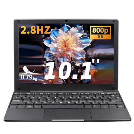 Mini Ordinateur Portable 10,1 Pouces,Windows 11 N4000, 8Go RAM DDR4, Clavier AZERTY, WiFi 2,4/5GHz BT5.0, USB-C Mini HDMI, PC Po
