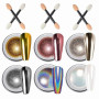 6 Poudre Chrome Ongle, Paillette Ongles Nail Art avec Effet Miroir, Laser Poudre à Ongles, Pearl Effect Powder pour Glazed Donut