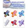 6 Poudre Chrome Ongle, Paillette Ongles Nail Art avec Effet Miroir, Laser Poudre à Ongles, Pearl Effect Powder pour Glazed Donut