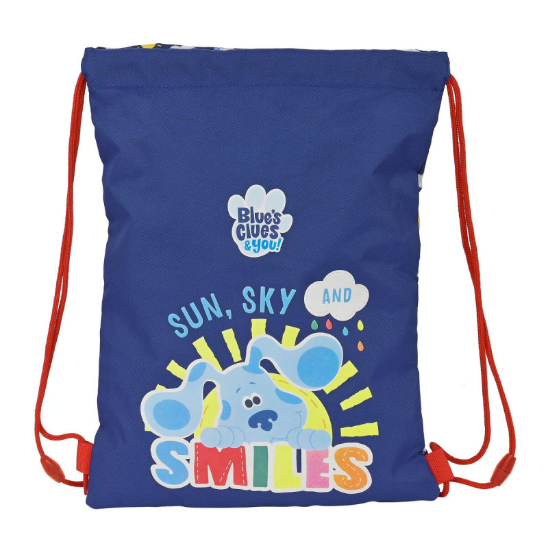Sac à dos serré par des ficelles Safta Blues Clues Blue marine 26 x 34 x 1 cm