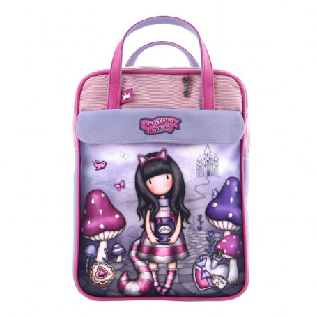 Sac à dos Gorjuss Cheshire cat Rose Violet (27 x 10 x 37 cm) 64,99 €