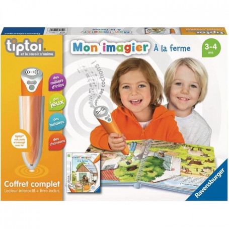 tiptoi - Coffret complet lecteur interactif + Livre Imagier A la ferme - Ravens 66,99 €