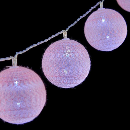 Guirlande de boules LED Ø 4 cm Rose (2 m) 16,99 €