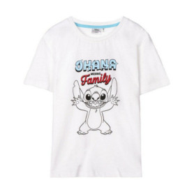 T shirt à manches courtes Stitch Blanc 22,99 €