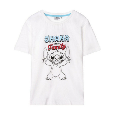 T shirt à manches courtes Stitch Blanc 22,99 €