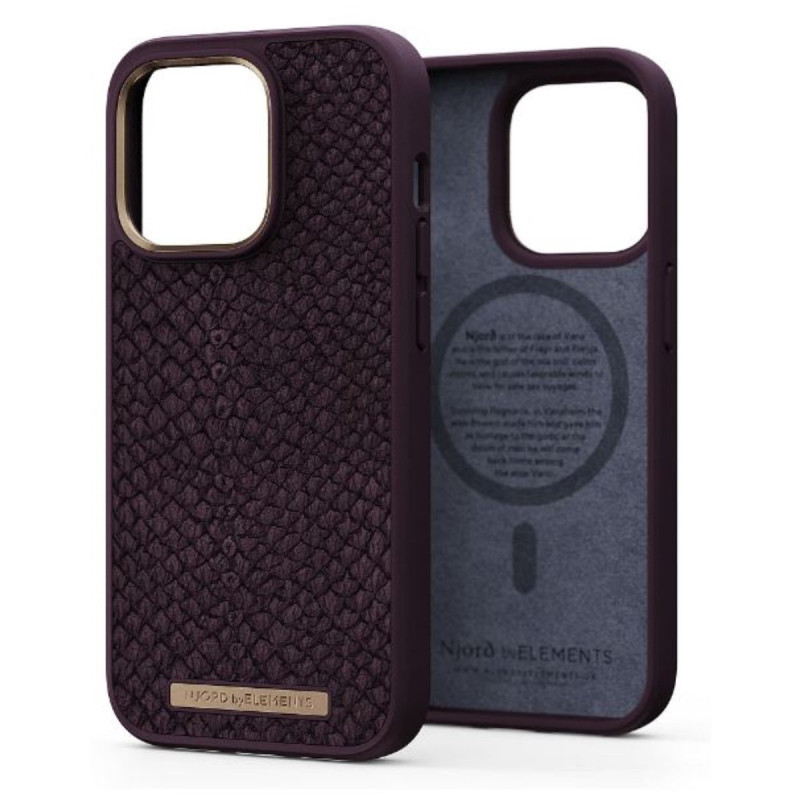 Njord byELEMENTS Salmon Leather Magsafe Case - iPhone 14 Pro - Rust